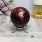 Large Red Jasper Sphere on Stand 368g