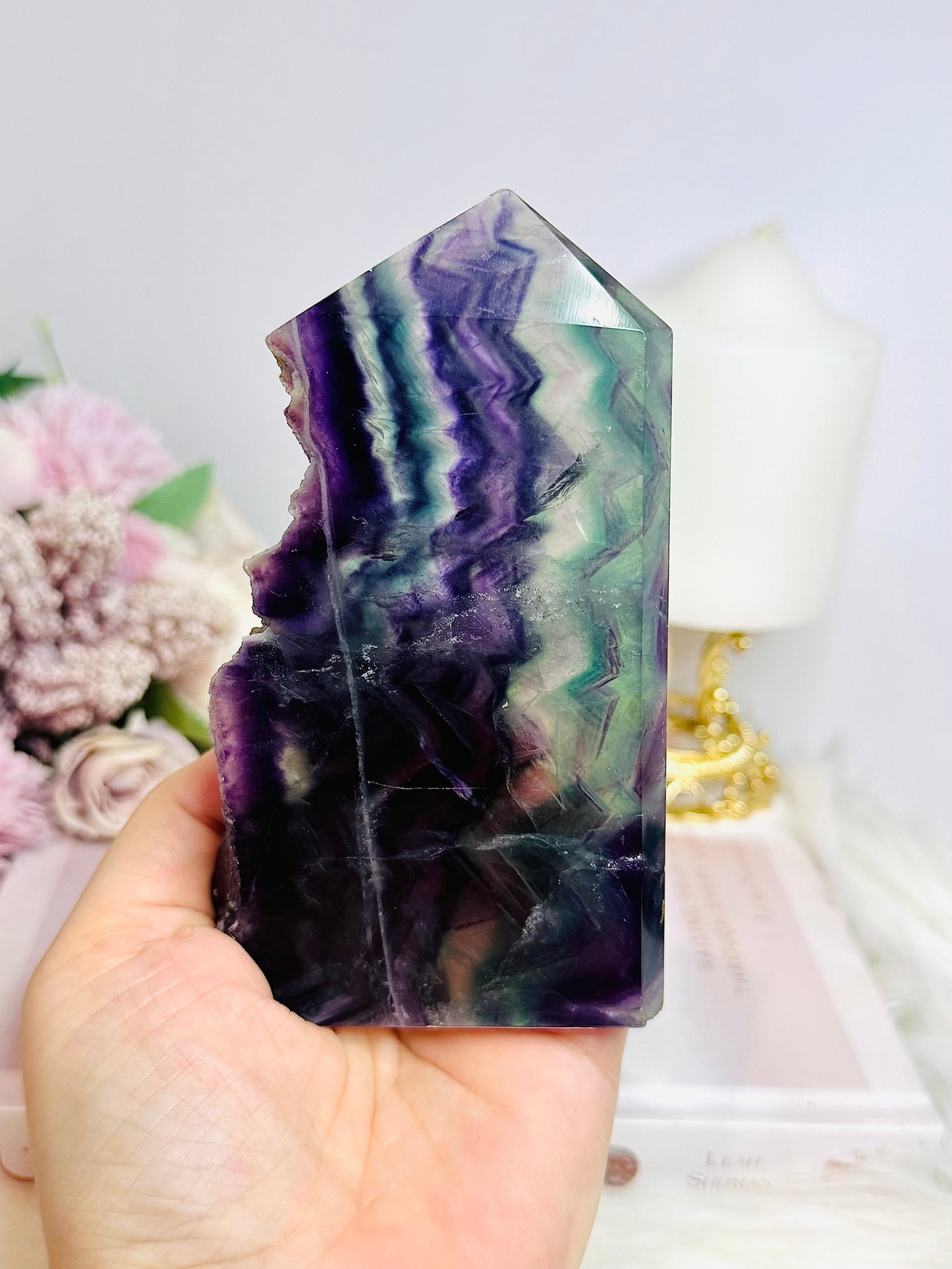 Rainbow Fluorite Polished Slab | Tower 12cm 320g