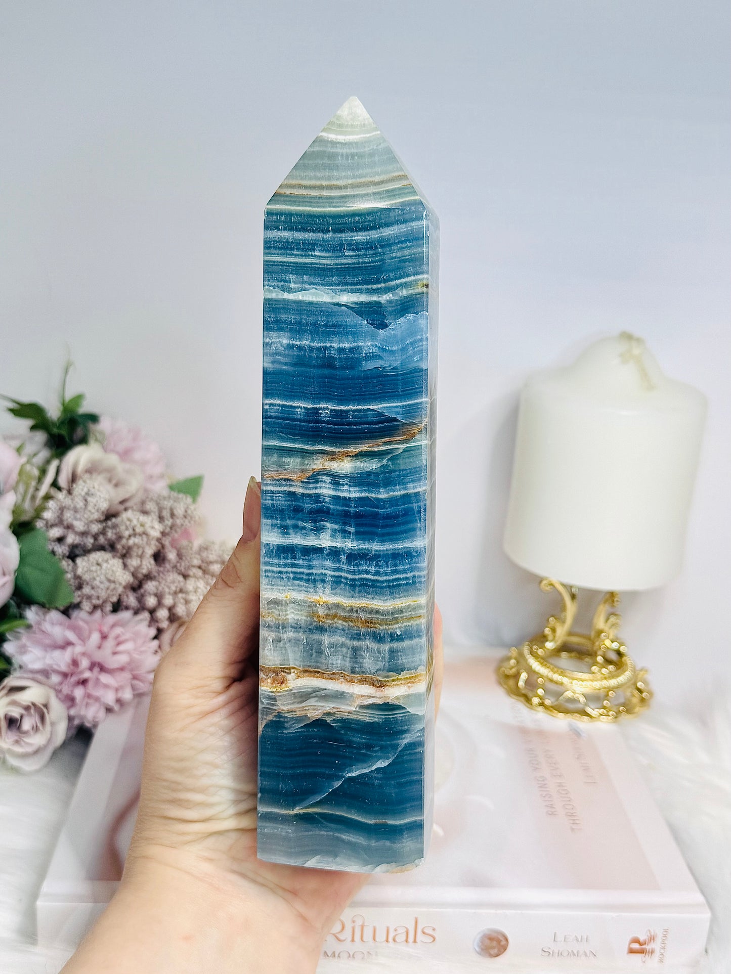 Large Natural Blue Onyx Generator | Tower 20cm