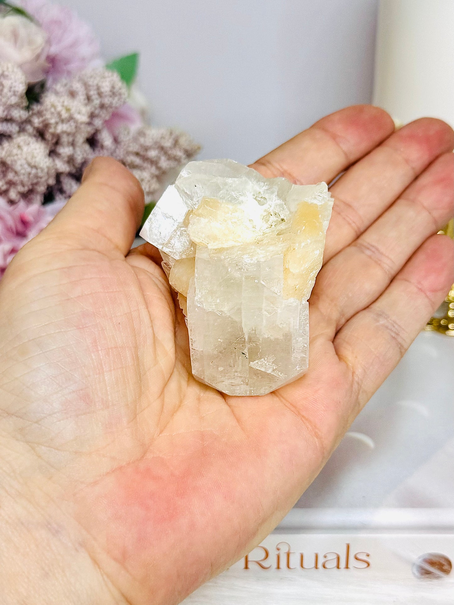 Natural Apophyllite with Stilbite Specimen 6cm