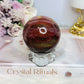 Petrified Wood Polished Sphere on Stand 276g