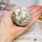 Flower Agate X Amethyst Sphere on Stand 280g