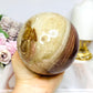 Large Chocolate Calcite Sphere On Stand 1.3KG