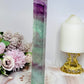 Tall Watermelon Fluorite Tower 20.5cm with Rainbows