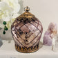 Glass Lantern Led Foil Punch 17.5cm
