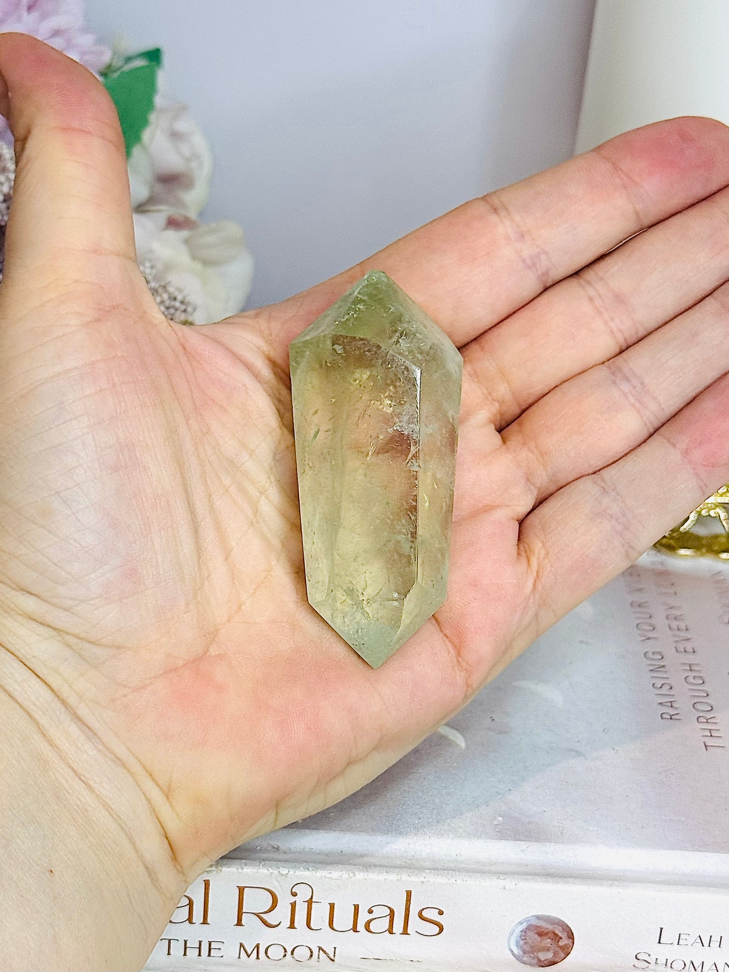 Prasiolite | Green Amethyst Double Terminated Point 7cm