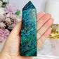 Natural Azurite Malachite Tower 13cm 280g