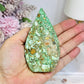 Variscite Carved Flame 10cm on Stand (does not stand alone)