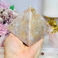 Large Pink Amethyst Pyramid with Druzy On One Corner 516g