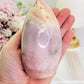 Large 12cm Chunky 537gram Druzy Pink Amethyst Carved Freeform