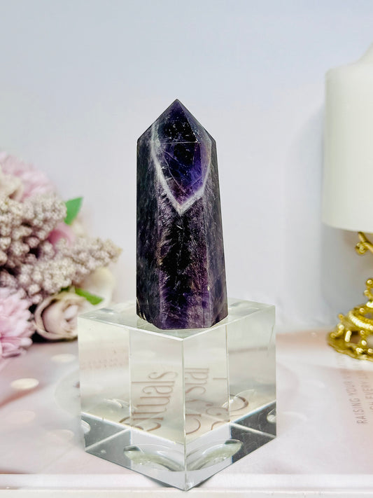 Chevron Amethyst Tower 7.5cm