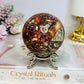 Large Money Agate Sphere on Stand 423g