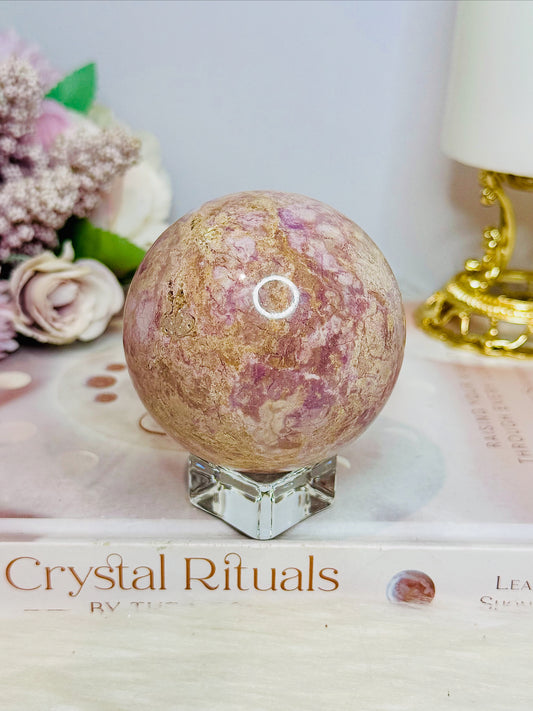 Rare Phosphosiderite Large Sphere On Stand 355g