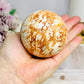 Large Orange Calcite Sphere on Stand 438g