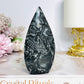 Black Panda Calcite Flame 10cm
