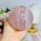 Huge Lavender Rose Quartz Sphere with Rainbows 1.06KG