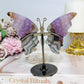 Crazy Lace Amethyst Wings on Stand 12cm