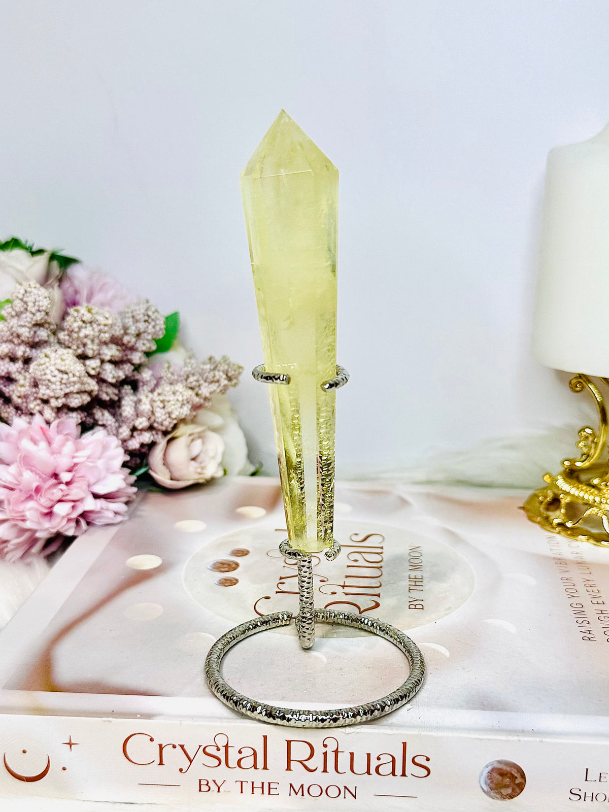 Citrine Wand | Tower on Stand 15cm (inc stand)