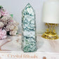 Moss Agate Chunky Tower 13cm