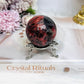 High Grade Rhodonite Sphere On Stand 212g