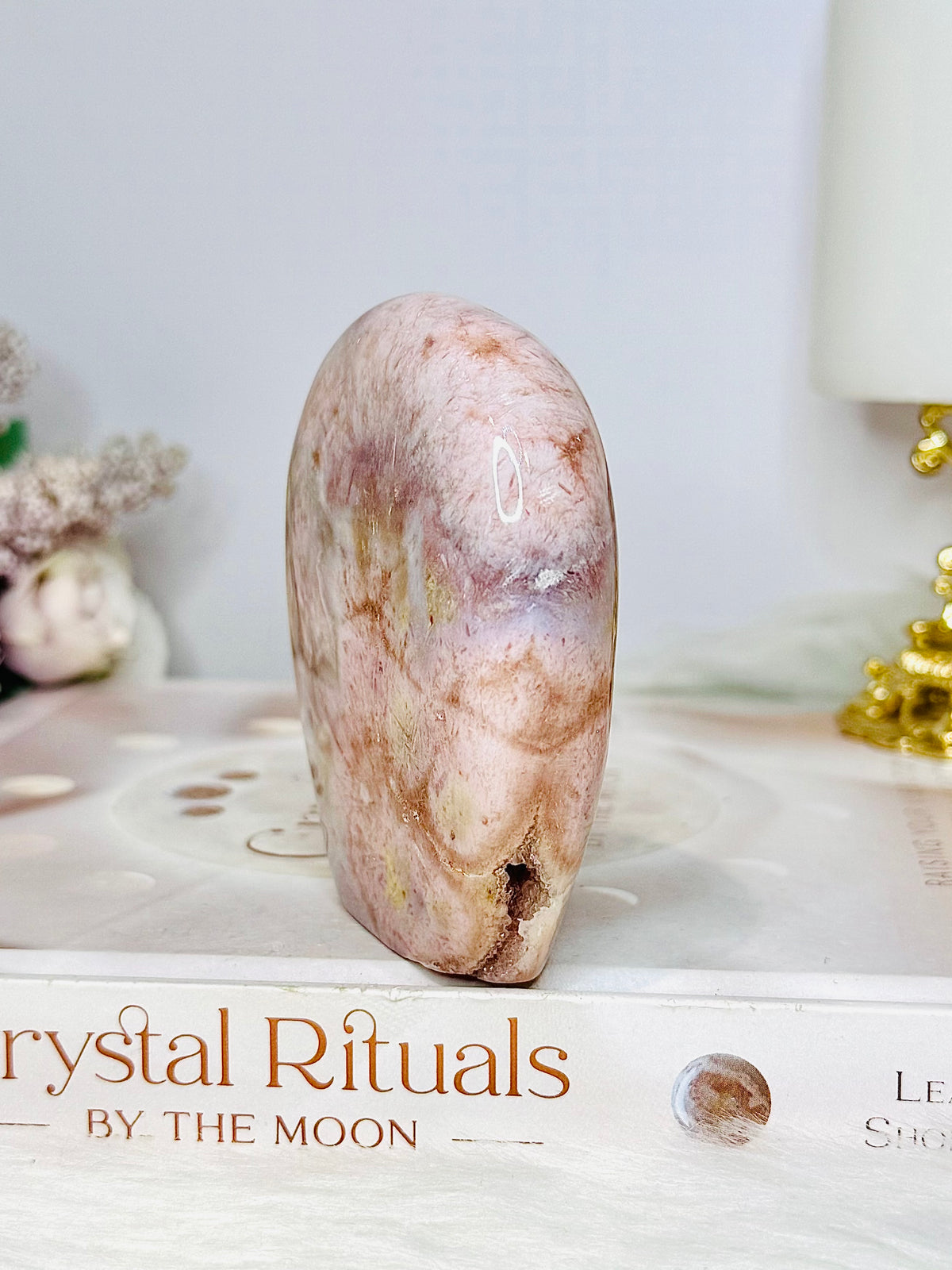 Pink Flower Agate Freeform 8cm 264g