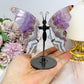 Crazy Lace Amethyst Wings on Stand 12cm