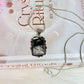 High Grade Black Tourmaline in Quartz Pendant On Silver Chain In Gift Bag