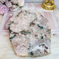 Large Pink Amethyst Natural Slab with Green Jasper Inclusions 16cm 665g