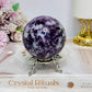 Large Lepidolite | Purple Mica Sphere on Stand 419g