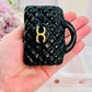 Stylish & Fab Black Obsidian ‘Chanel’ Carved Handbag 283grams