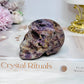 Root Fluorite Druzy Skull 7.5cm 294g