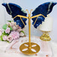 Large Blue Sodalite Carved Butterfly Wings on Stand 21.5cm