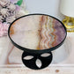 Crazy Lace Amethyst Spinning Top Small Table H:10cm W:12cm