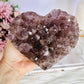 Huge 15cm 1.44KG Amethyst Cluster Carved Heart From Brazil