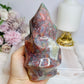 Large Ocean Jasper Carved Flame 14cm 706g