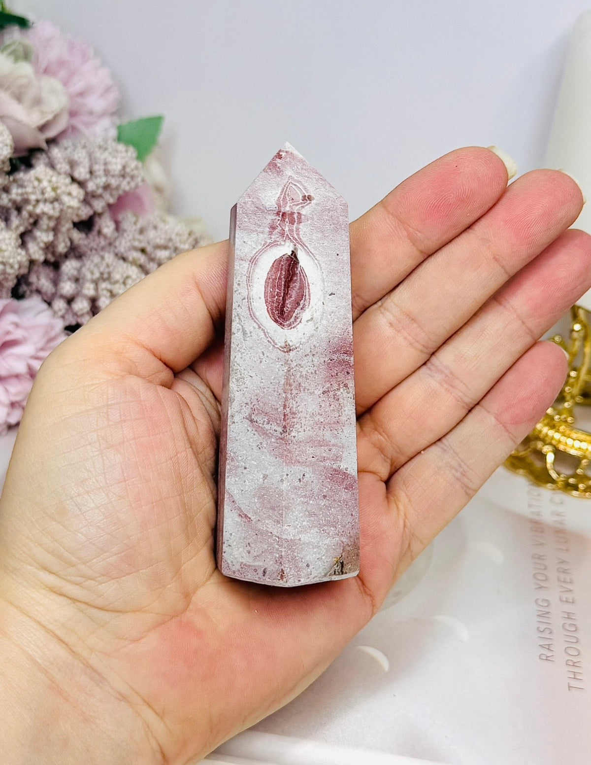 Pink Jasper Tower 9cm