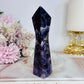 Uniquely Cut Beautiful Chevron Amethyst Tower 11.5cm