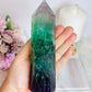 Incredibly Gorgeous Chunky Large Fluorite Tower 16cm