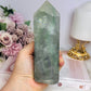 Chunky Large Green Fluorite Tower with Rainbows 15cm 630g