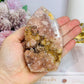 Chunky Druzy Pink Amethyst Flame 12cm