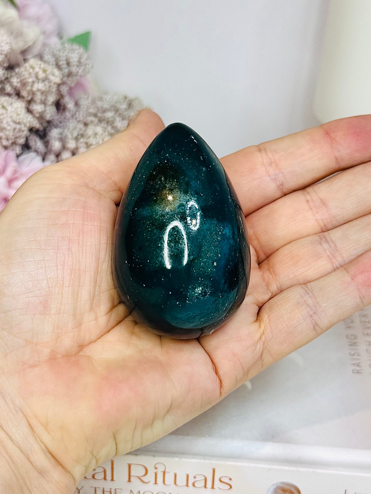 Large Bloodstone Egg on Stand 6.5cm