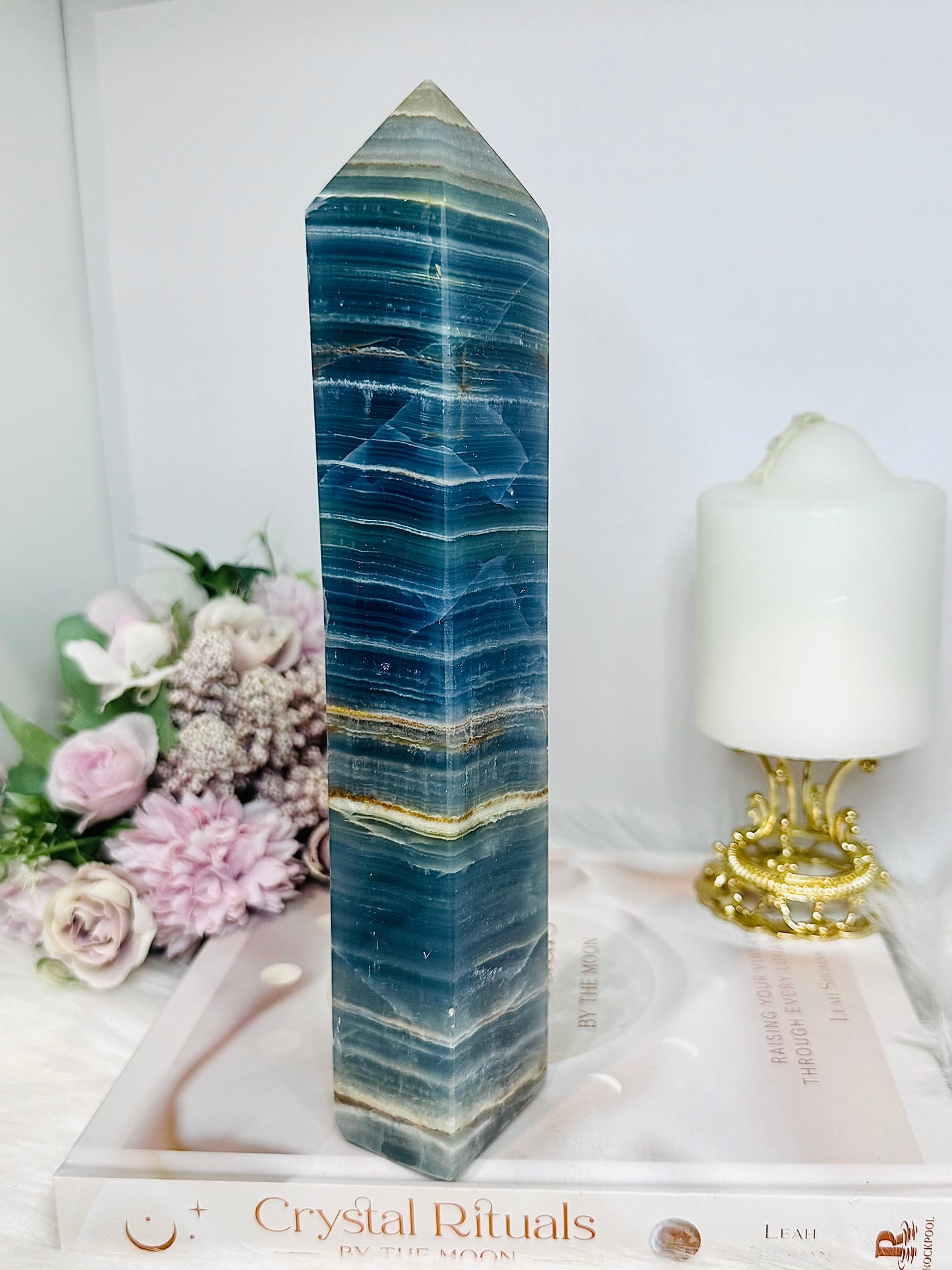 Large Natural Blue Onyx Generator | Tower 23cm
