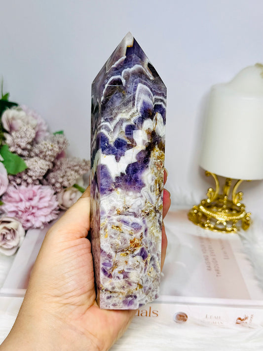 Large Dream | Chevron Amethyst Tower 17cm 563g