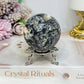 Druzy Black Sphalerite Sphere on Stand 260g