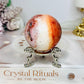 High Grade Druzy Carnelian Sphere on Stand 200g