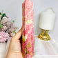 Large Thulite Tower with Epidote Inclusions 19.5cm