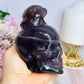 Large Deep Purple Skull with Eagle Carving 10cm 587g
