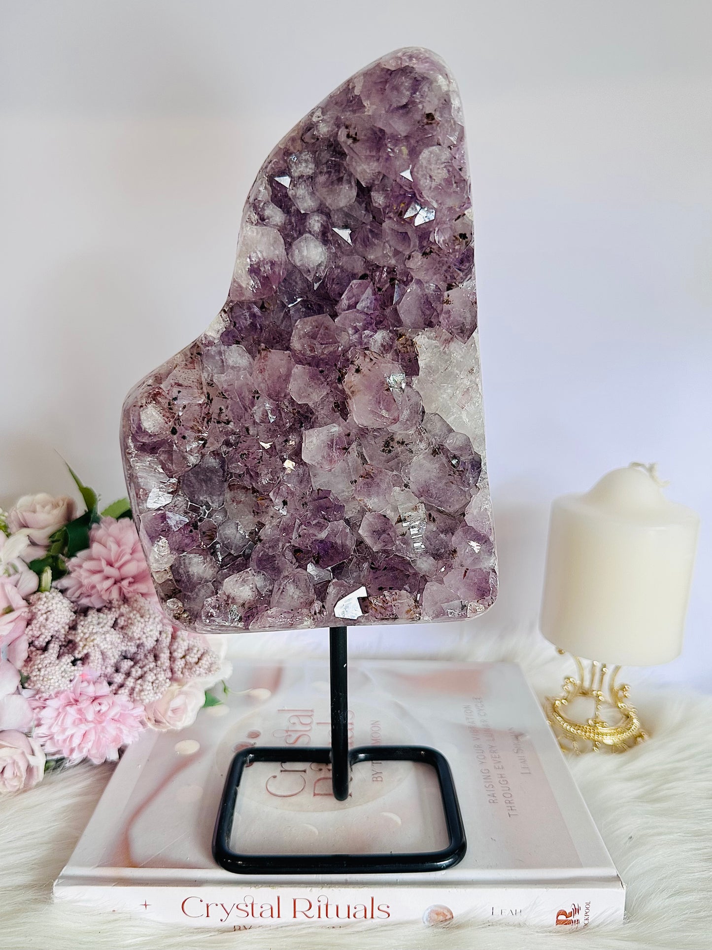 Wow!!!! Incredible Large 30cm 2.29KG Amethyst Druzy Cluster On Stand From Brazil ~ A Stunning Piece