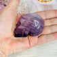 Beautiful Purple Fluorite Carved Skull 7cm