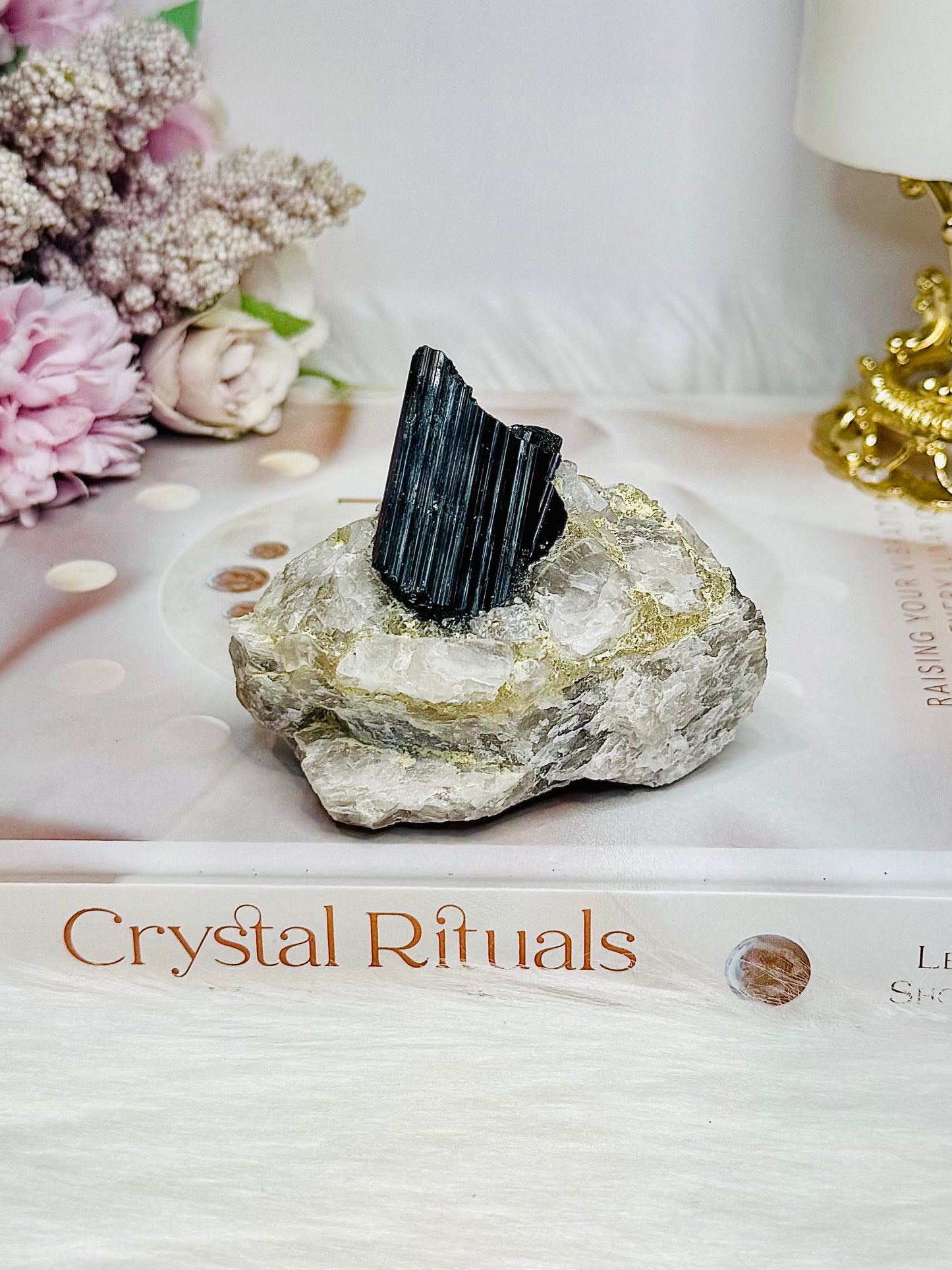Natural Large Black Tourmaline on Matrix 201g
